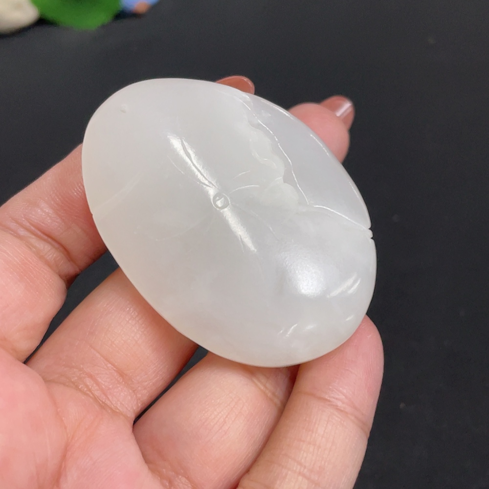 H34011574 Hetian Jade Pendant - Flourishing Prosperity - Total Weight Approx. 49.7g