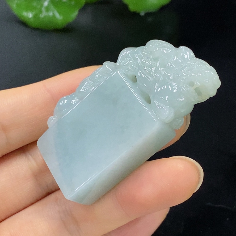 F29363422 JadeitePixiu Seal, Total Weight Approximately 41.65g