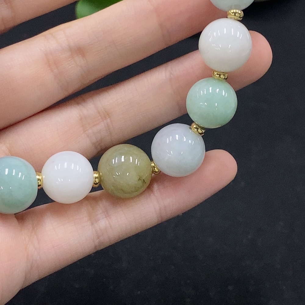 F34028598 Jadeite Bracelet Approx. 12/13mm Non-Gold-Inlaid Total Weight Approx. 56.38g