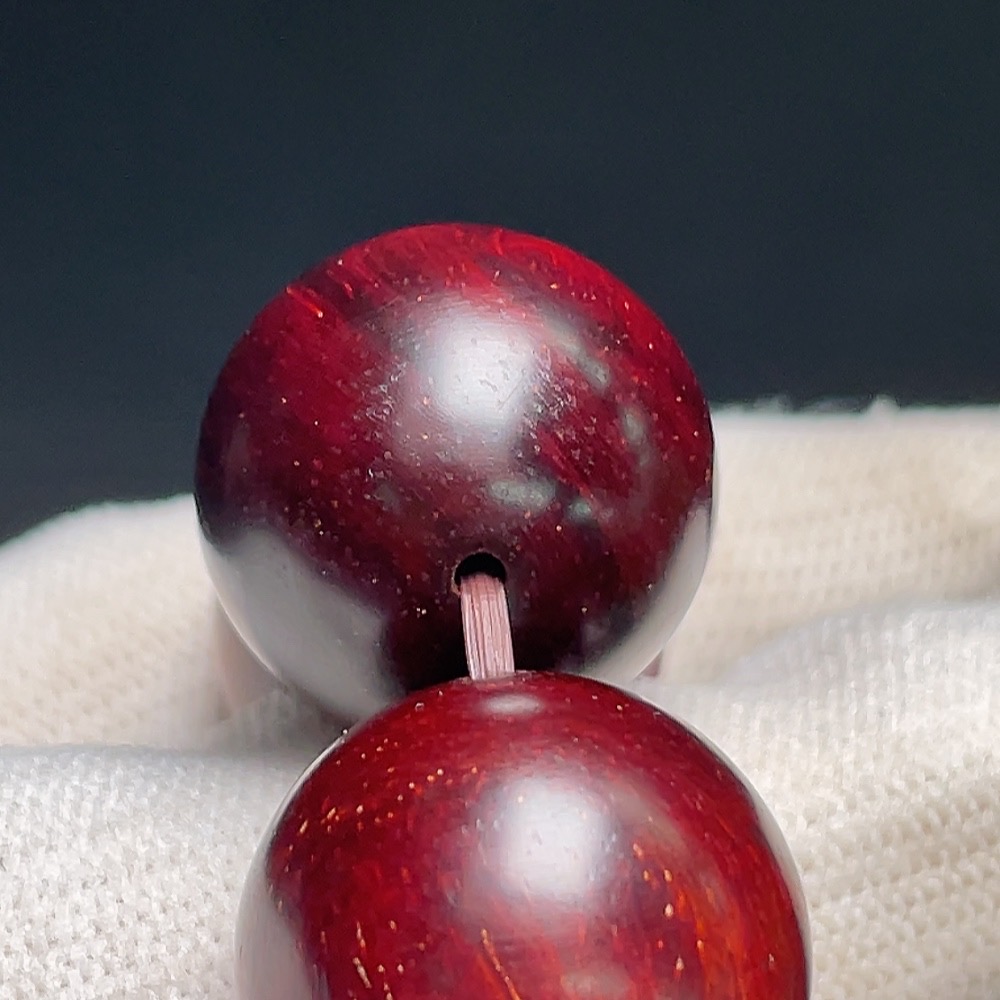 W28240237 Small-Leaf Sandalwood Bead Bracelet, Total Weight Approx. 52.3g, Size ~17.9mm