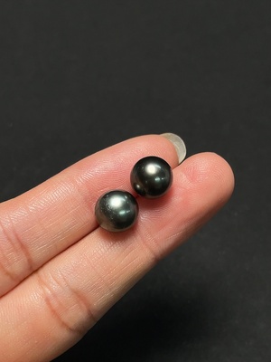 C43159483 海水珍珠耳饰 非金 货品总重约2.3g 卡9.1mm左右