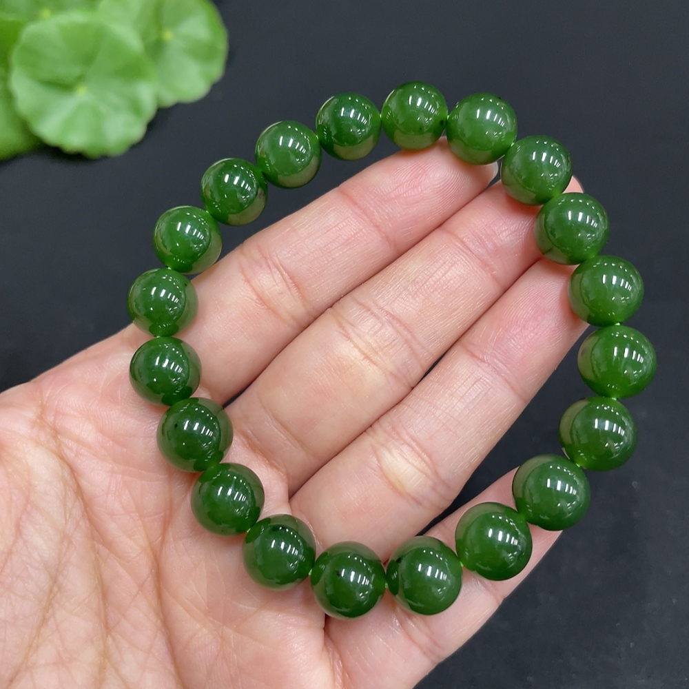 H35102727 Hetian Jade Bracelet, Approx. 9.7mm, Total Weight Approx. 27.7g