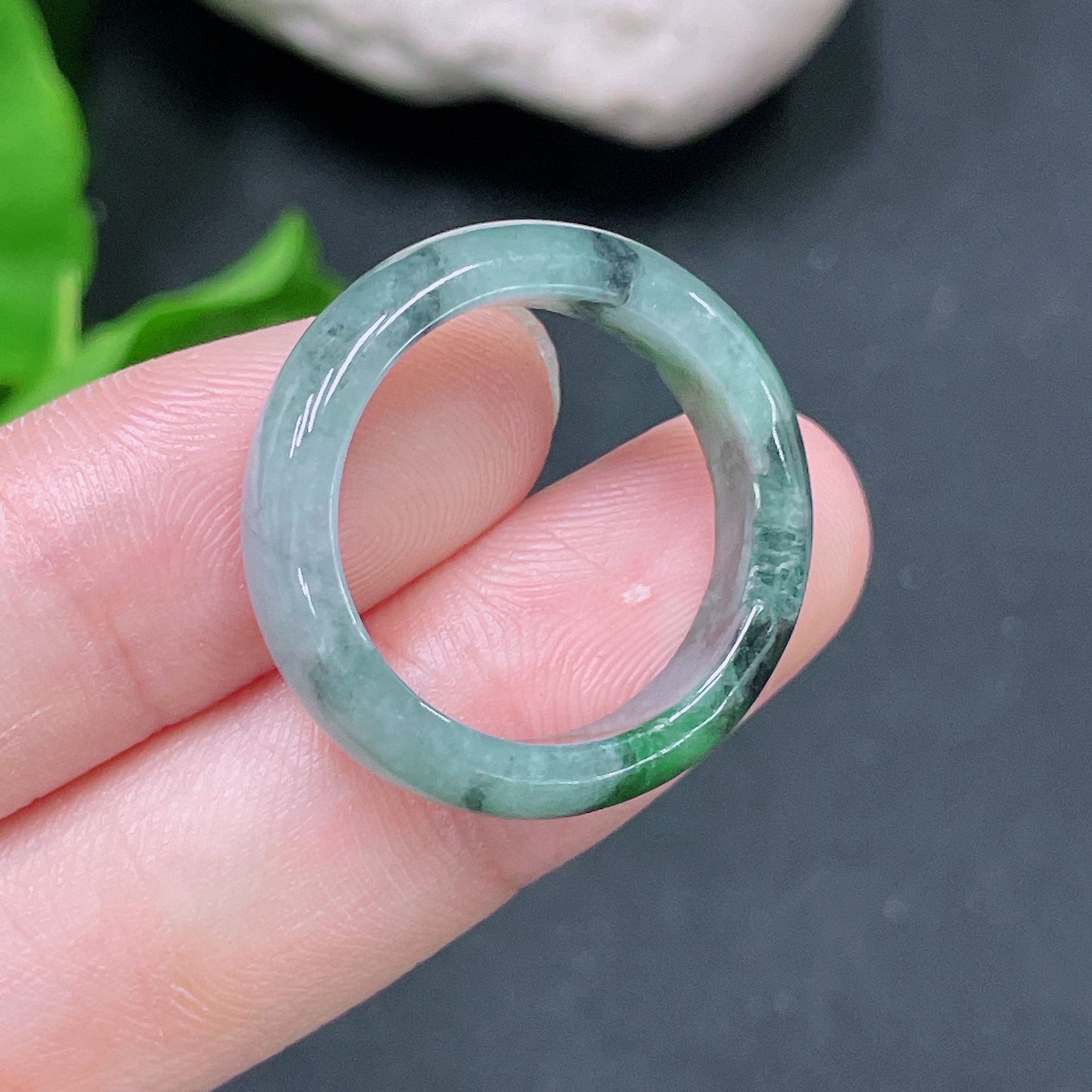 F33919961 Jadeite Ring Total Weight Approx. 3.5g With Other Mineral Components Size 17