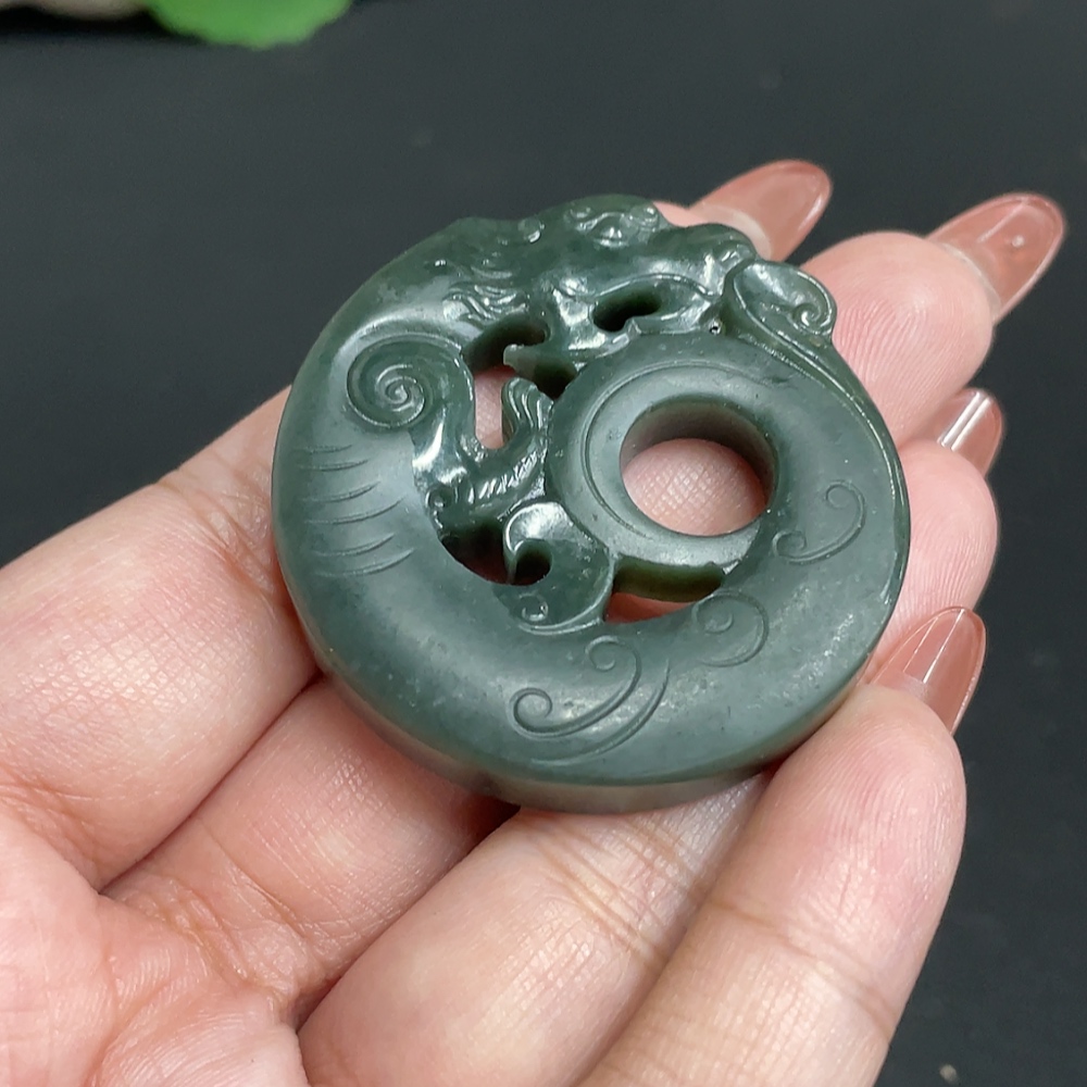 H35101728 Hetian Jade Pendant Antique Style Total Weight Approx. 26.8g