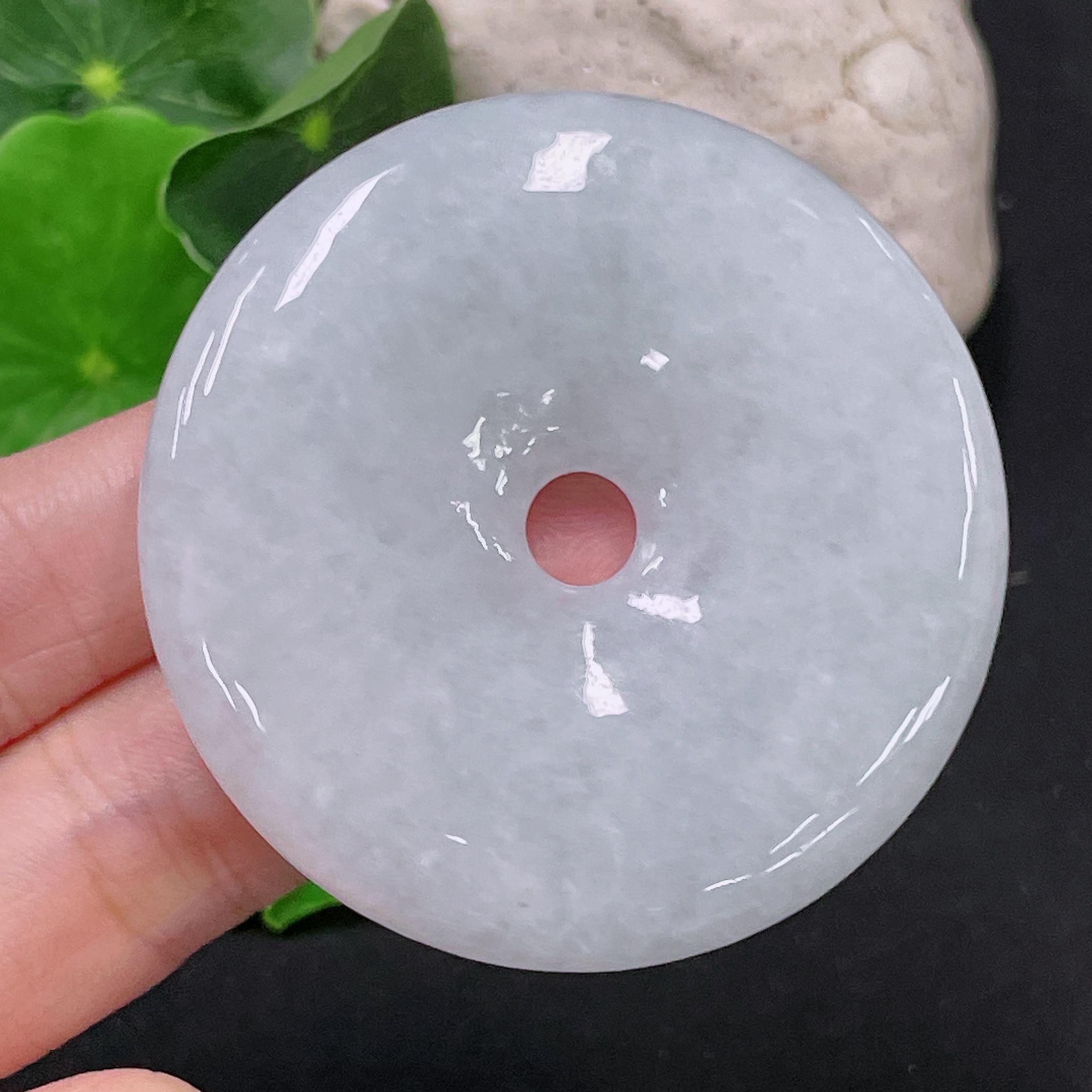 F33894156 Jadeite safety buckle pendant with a total product weight of approximately 49.5 grams