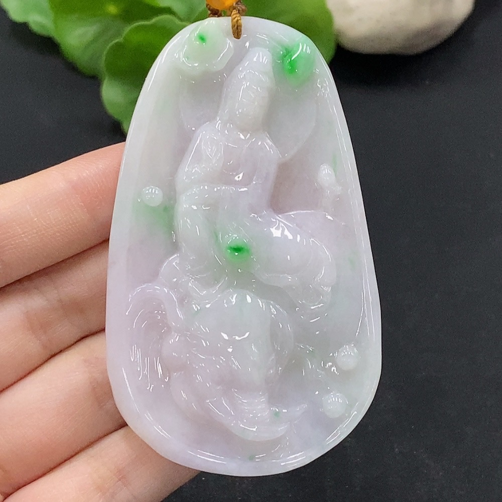F34996238 Jadeite Samantabhadra Pendant