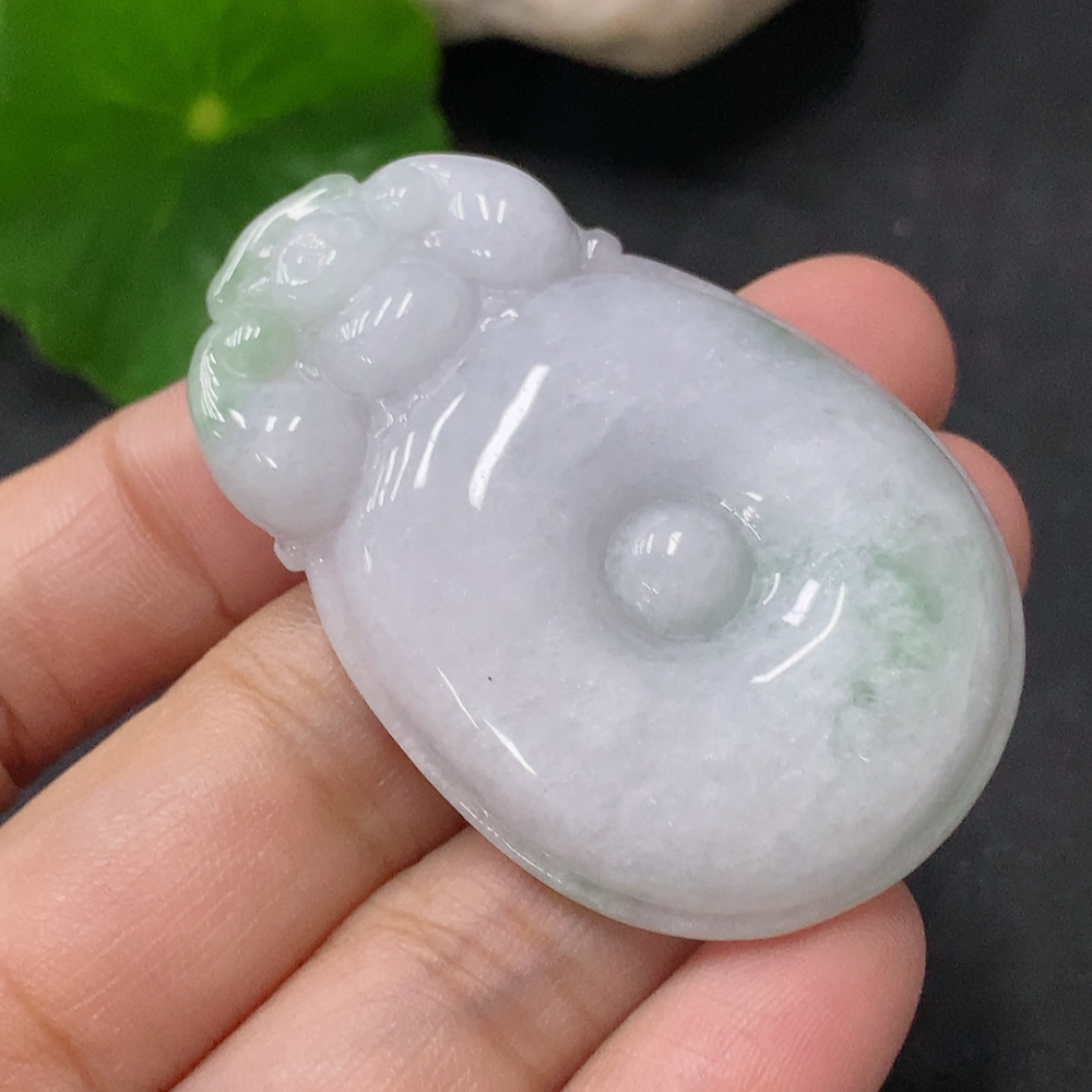 F33887098 Jadeite Pendant Fu Bei, Total Weight Approx. 20.16g