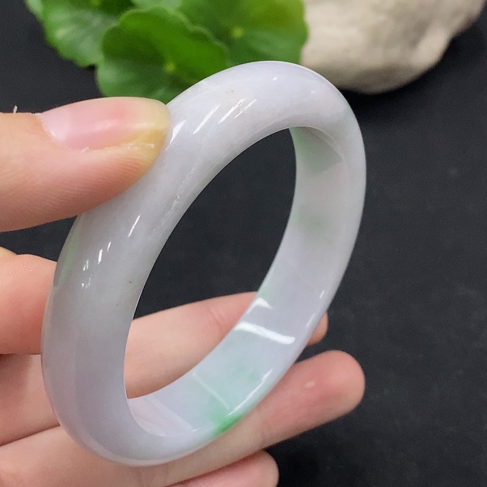 F34028969 Jadeite Round Bangle Size 53.6 Total Weight Approx. 54.59g