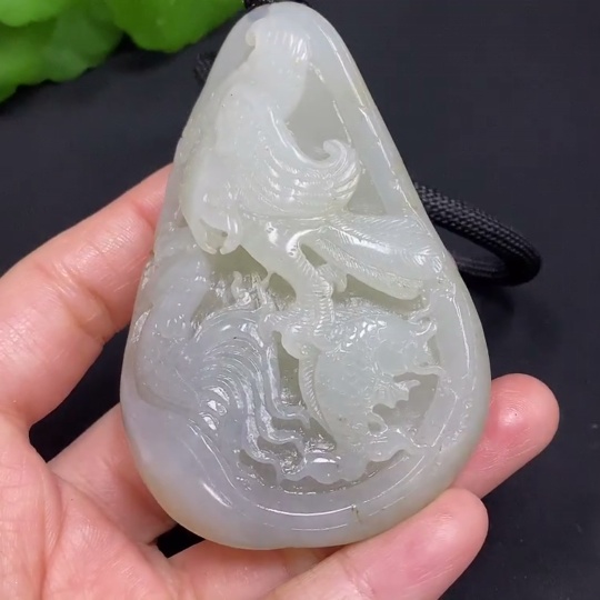 H30440492 Hetian Jade Handheld Piece - Seize the Opportunity