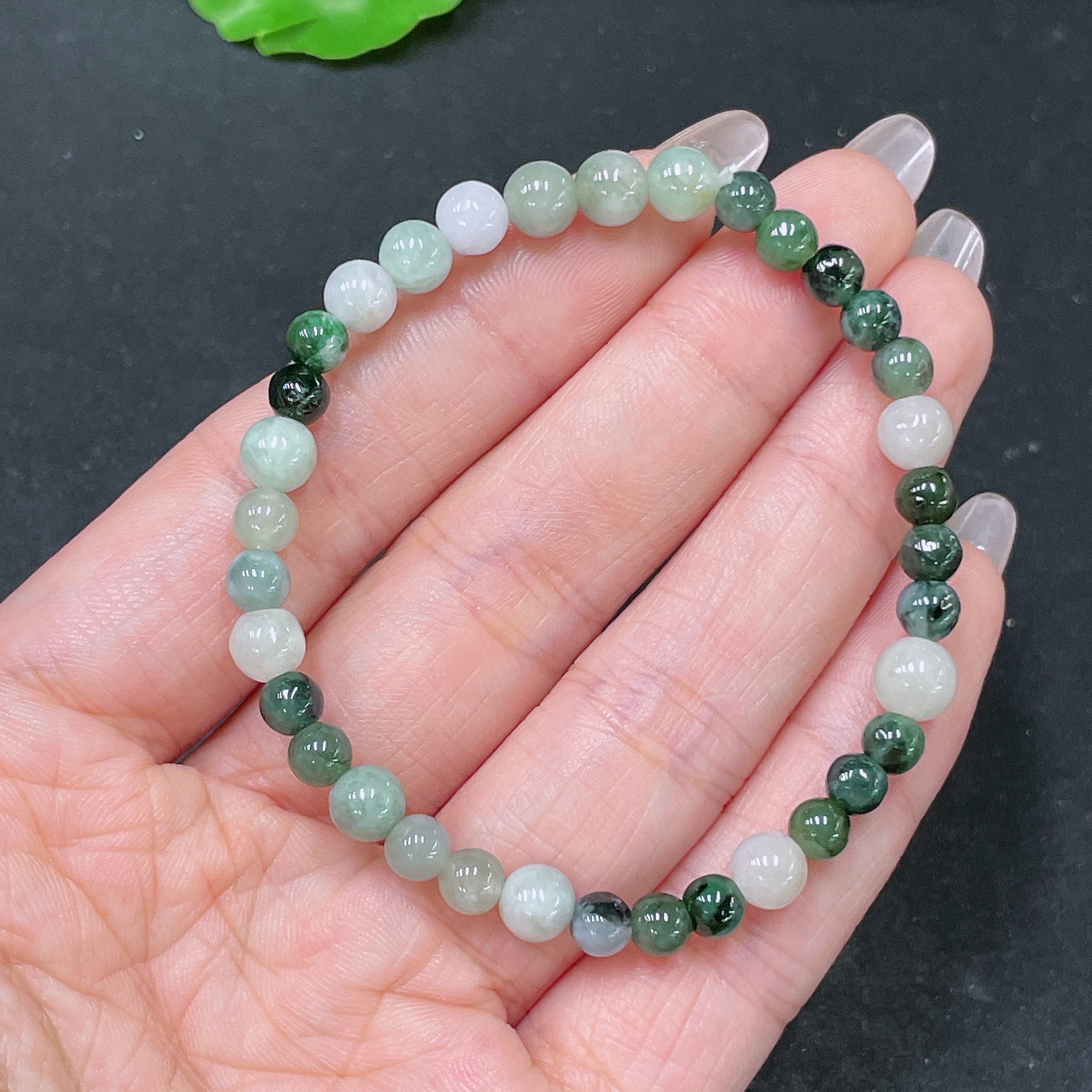 F35105728 Jadeite Bracelet Total Weight Approx. 9.3g Size 6mm