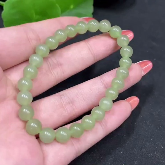 H35084652 Hetian Jade Bracelet, approx. 6.5mm, total weight approx. 13.1g