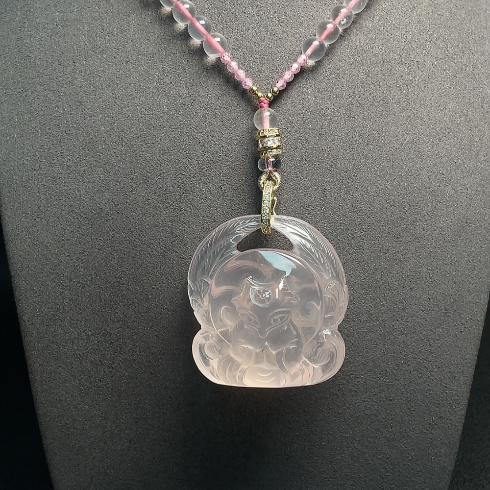 C33852965 Crystal Pendant Non-Gold, Consider Non-Natural Accent Stones, Total Weight Approx. 97.58g, Including Chain
