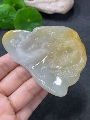 F34042934 Jadeite Pendant Eagle Spreading Wings Total Weight Approx. 39.52g