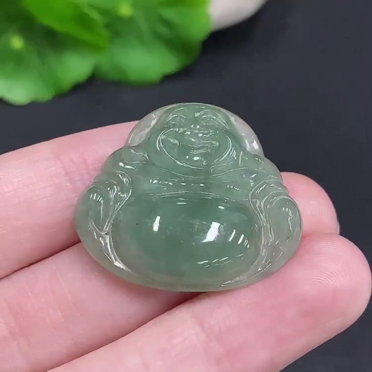 F34968858 Jadeite Buddha Pendant Total Weight Approx. 6.7g