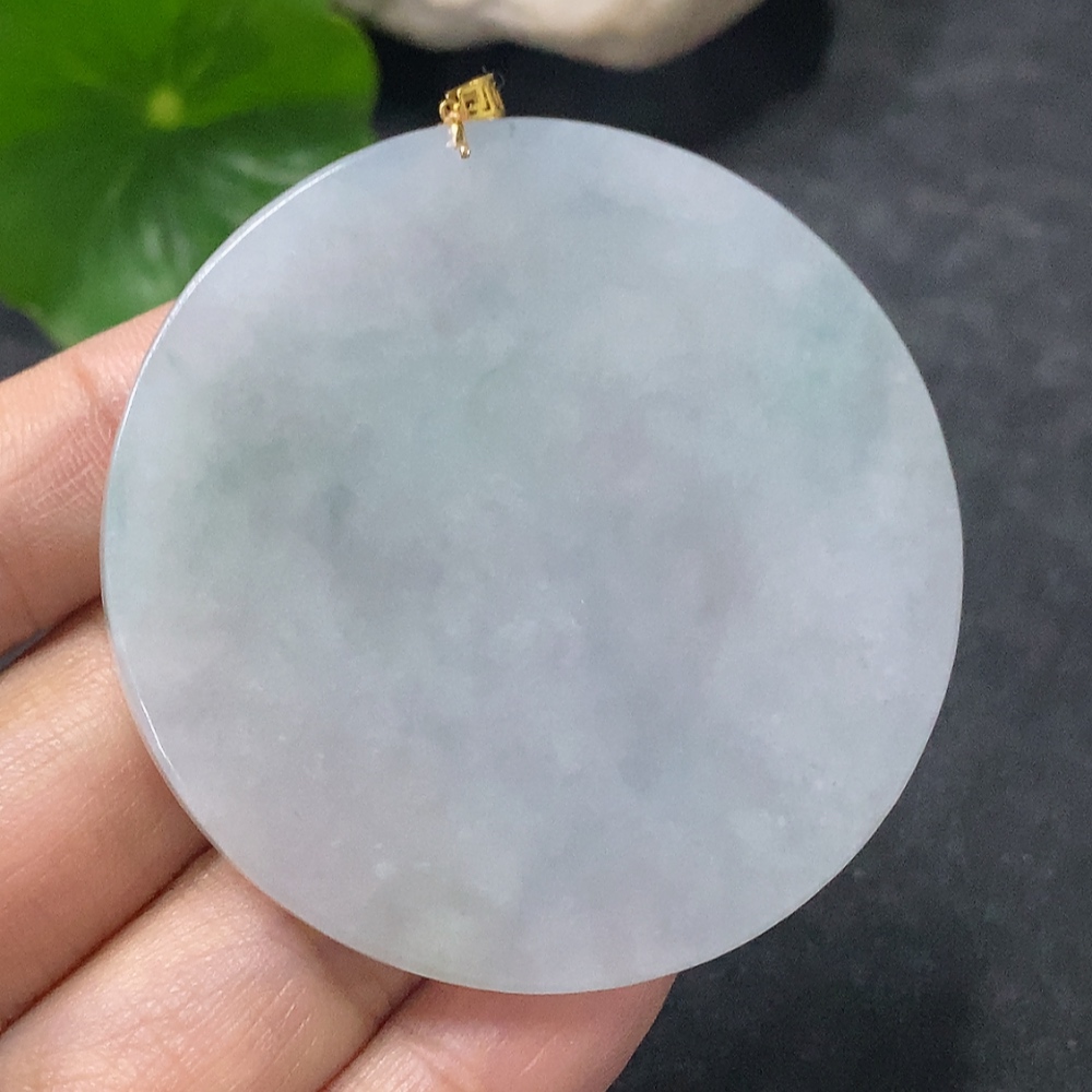 F34031421 Jadeite Plain Pendant 18k Total Weight Approx.26.62g