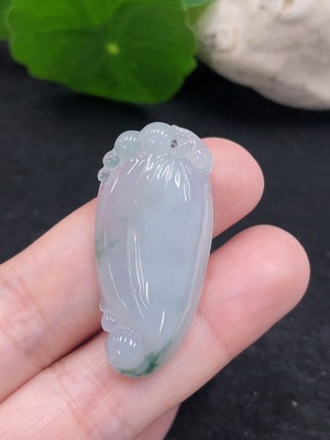 F33827326 Jadeite Fu Gua Pendant, Total Weight Approximately 6.7g