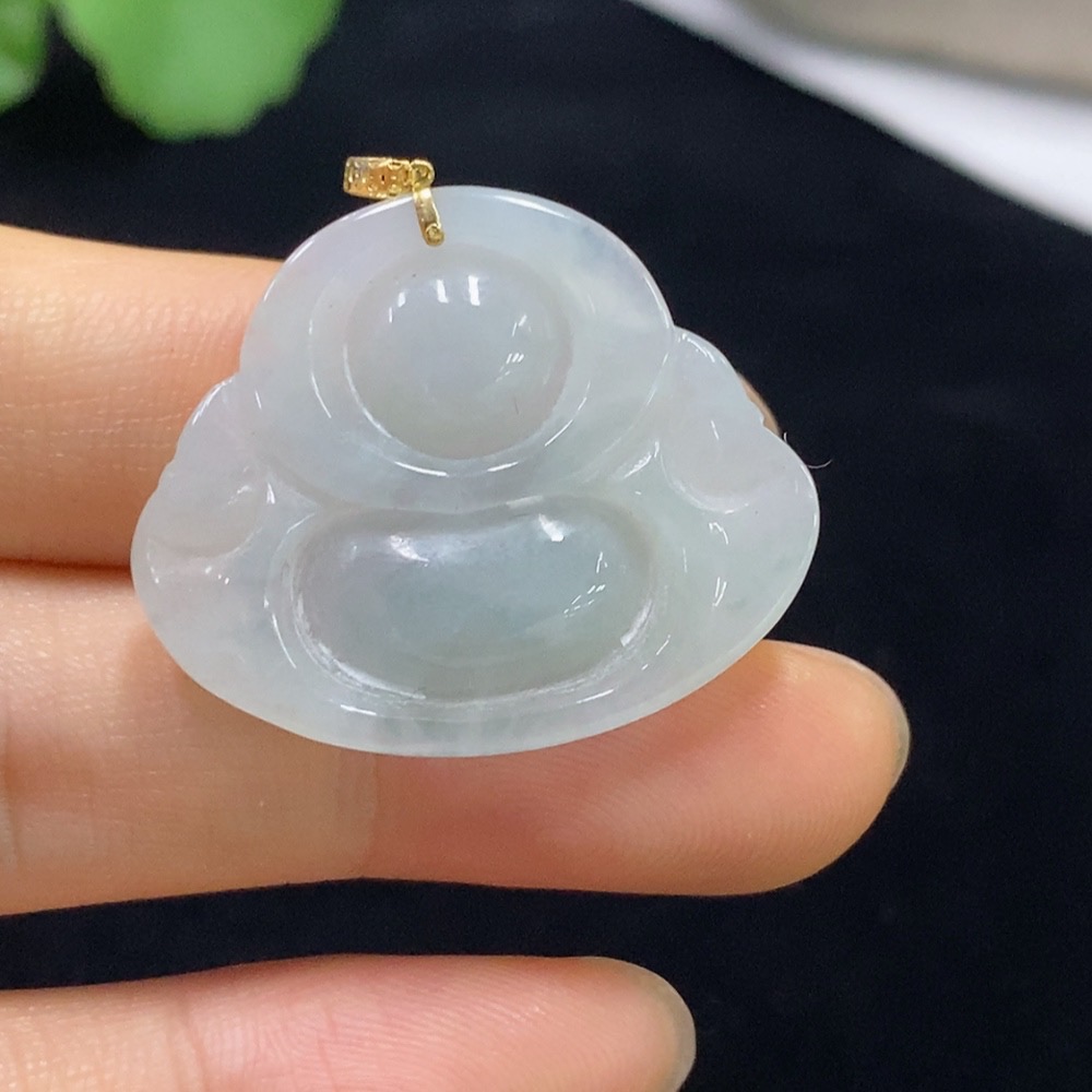 F31600222 JadeiteBuddha Pendant 18k Total Weight Approx.6.69g