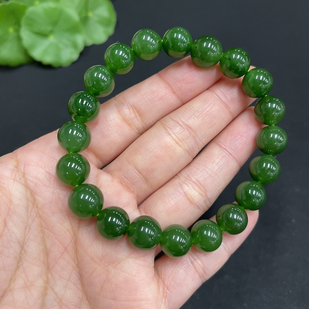 H35102727 Hetian Jade Bracelet, Approx. 9.7mm, Total Weight Approx. 27.7g