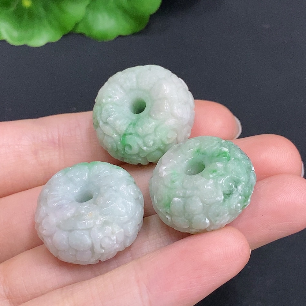 F33831790 Unpolished Jadeite Pendant Lot Including Other Minerals