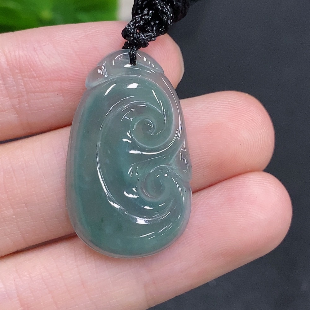 F33877825 Jadeite Ruyi Pendant Total Weight Approx. 4g (including rope weight)