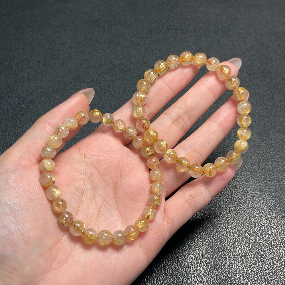 C34008956 Crystal Bracelet, Color Origin Undetermined, Total Weight Approx. 29.15g, Sell as a Lot (Color)