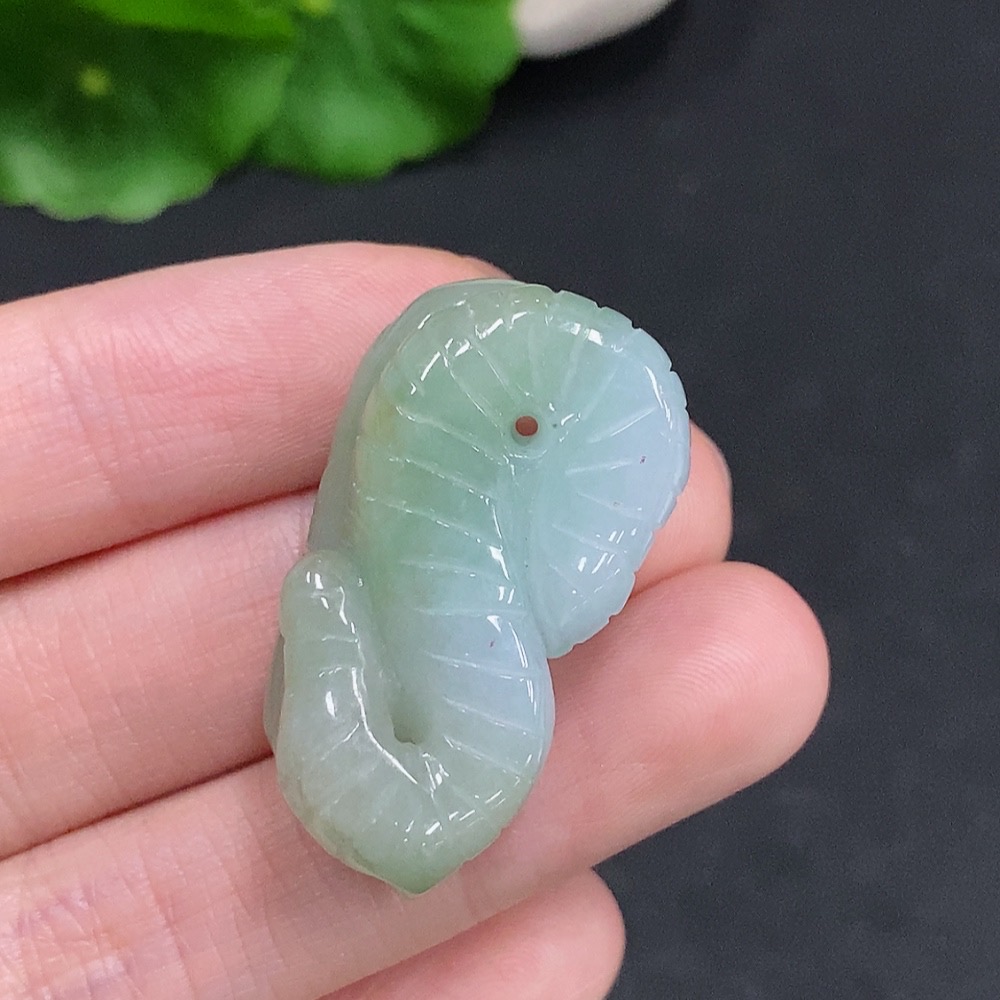F35077926 Jadeite Flying Snake Pendant Total Weight Approx. 17.1g