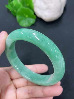 F46486290 翡翠正圈手镯 圈口54.4mm 货品总约重58.46g