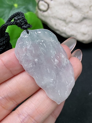 F34985145 Jadeite Pendant with Cord, Total Weight Approximately 13.76g