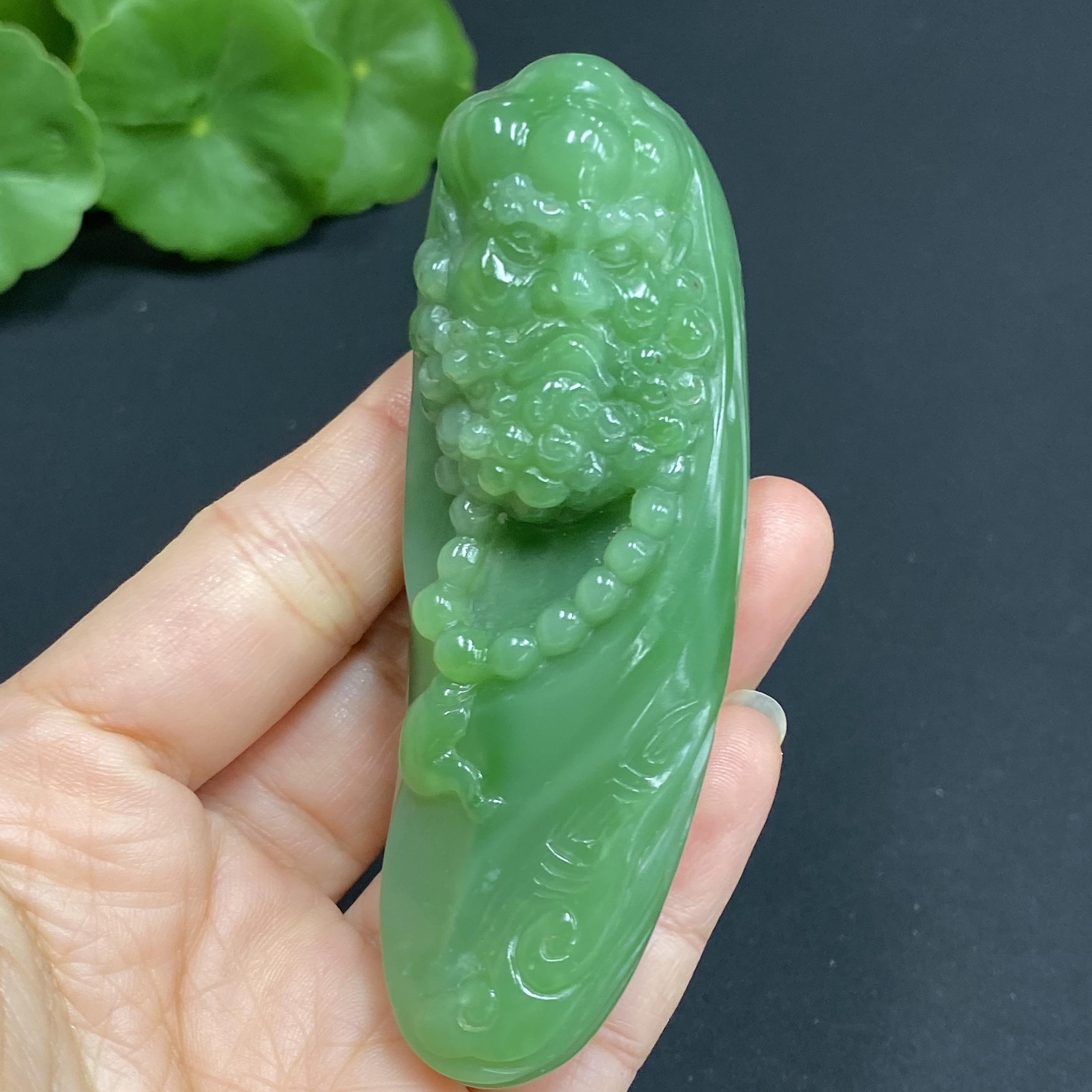H27084522 Hetian Jade Pendant, Bodhidharma, Total Weight Approximately 93.4g