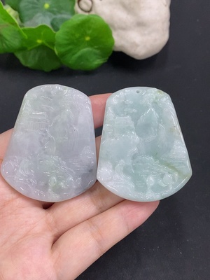 F32820969 JadeiteLandscape Pendant Set Wholesale