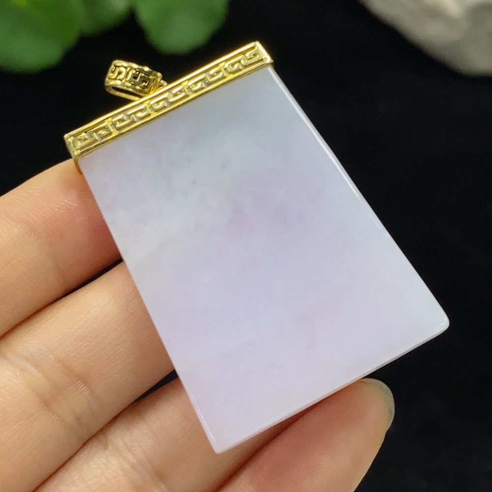 F30500653 Jadeite Plain Pendant Mounting Pendant 18k Total Weight Approx. 22.07g