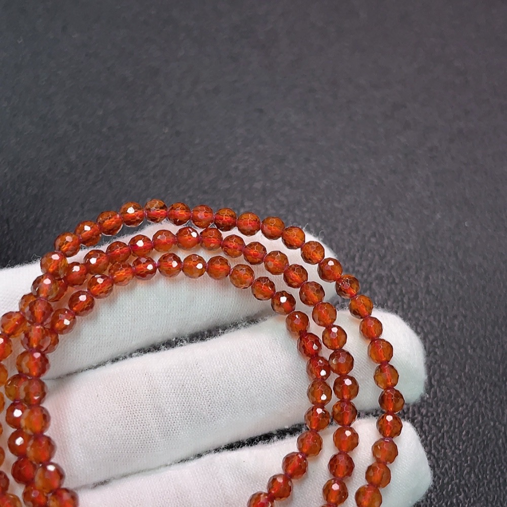 C34007197 Garnet Bead Strand Total Weight Approx. 17.24g Size About 4.1mm