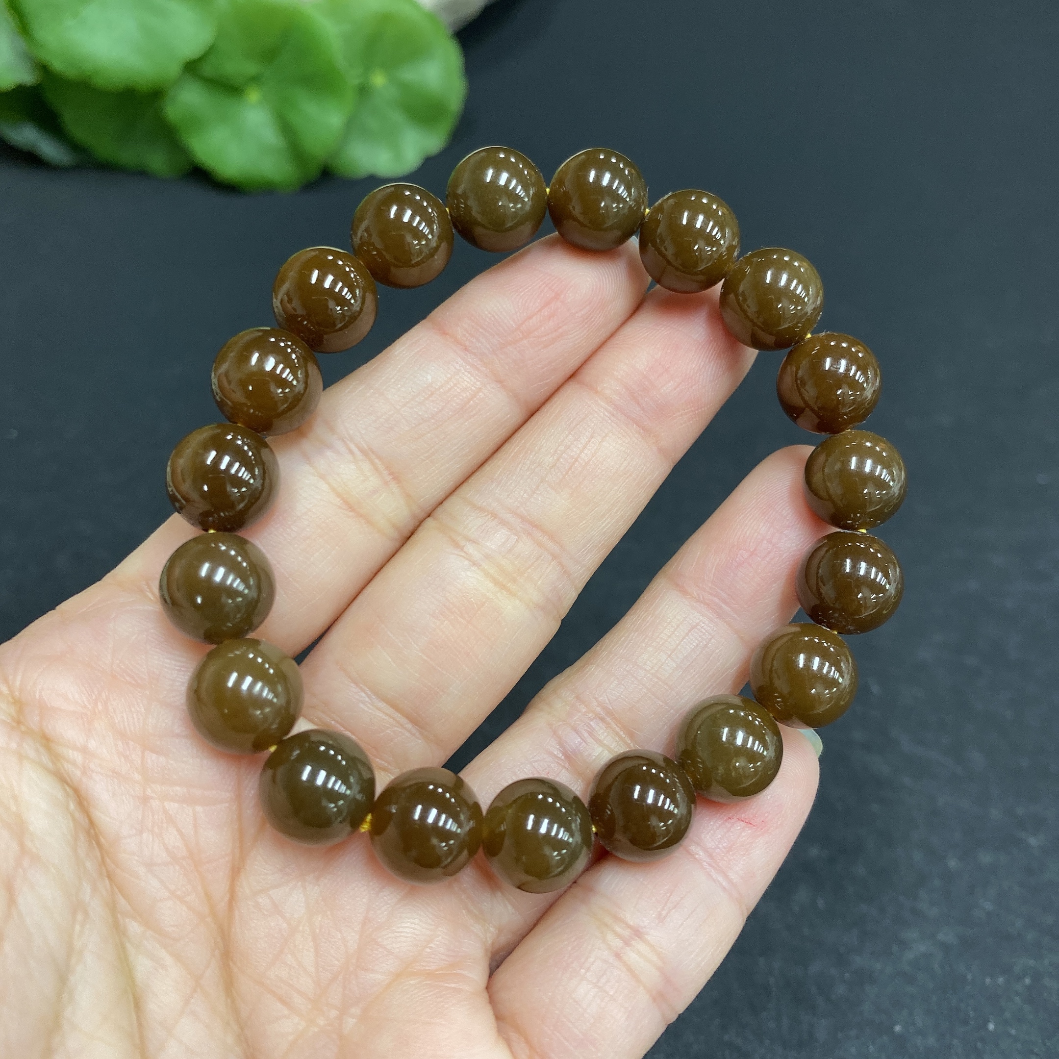 H33902730 Hetian Jade Bracelet Approx. 9.5mm Total Weight Approx. 26.8g