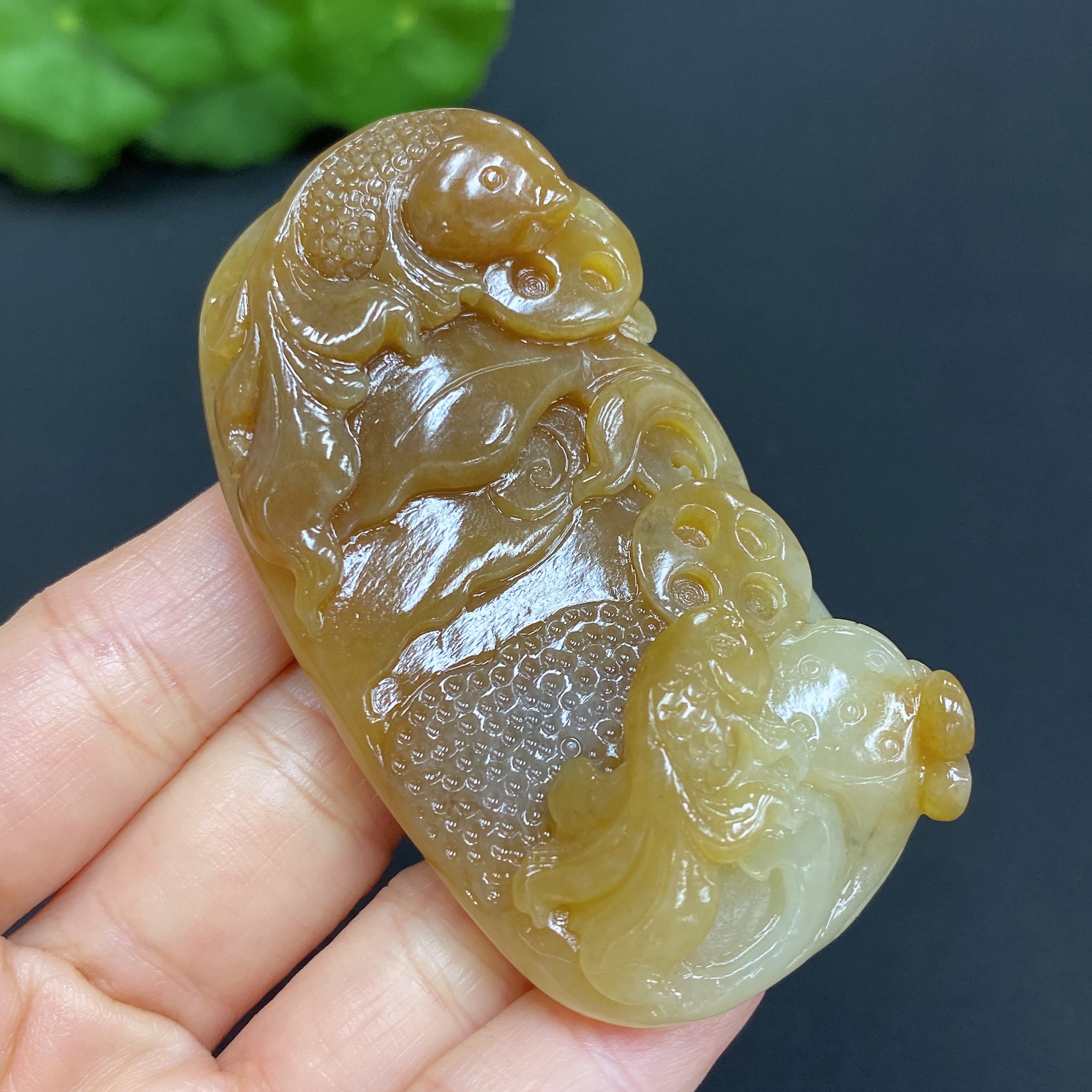 H29406246 Hetian Jade Pendant - Abundance Every Year - Total Weight Approx. 77g