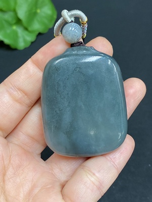 H28281546 Hetian Jade Pendant, Plain Pendant, Total Weight (with rope): 45.9g