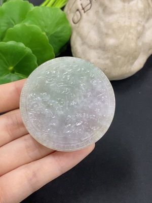 F40700133 翡翠仙鹤挂件  货品总重约34.17g
