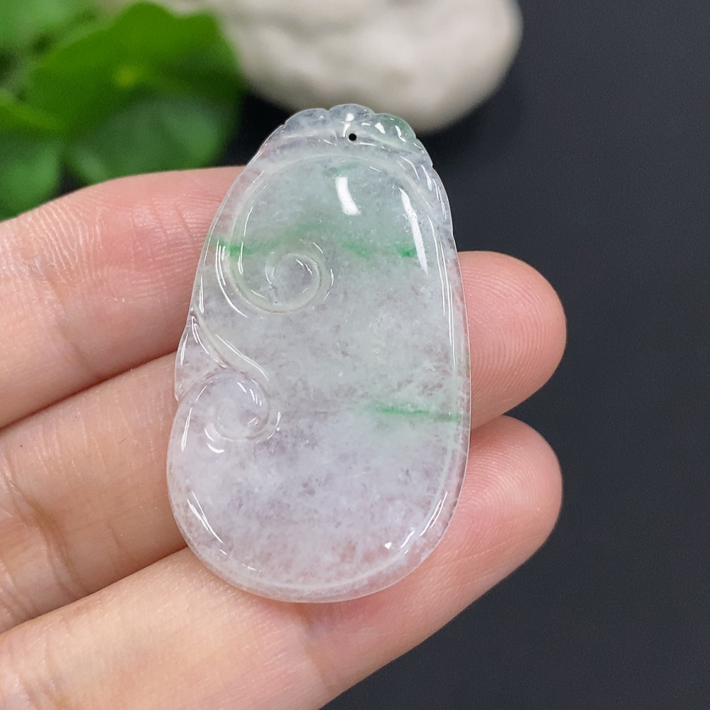 F34069916 Jadeite Ruyi Pendant Total Weight Approx. 4.2g