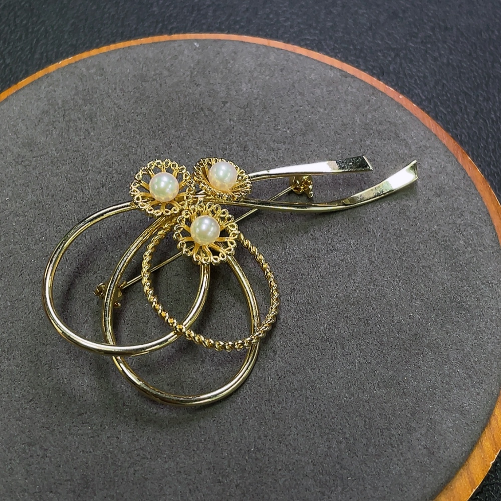 C31578878 Pearl Brooch Non-Gold Total Weight Approx.10.20g Stone Size Approx.4.7mm