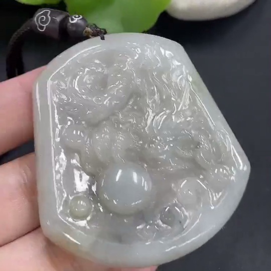 F11158488 Jadeite Dragon Pendant