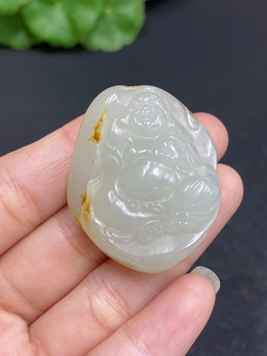 H33880223 Hetian Jade Pendant Buddha Total Weight Approx. 25.5g Undetermined Skin Color Origin