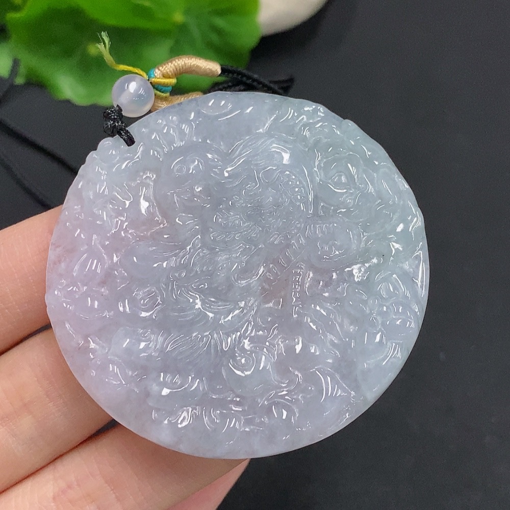 F32808377 Jadeite Peacock Pendant