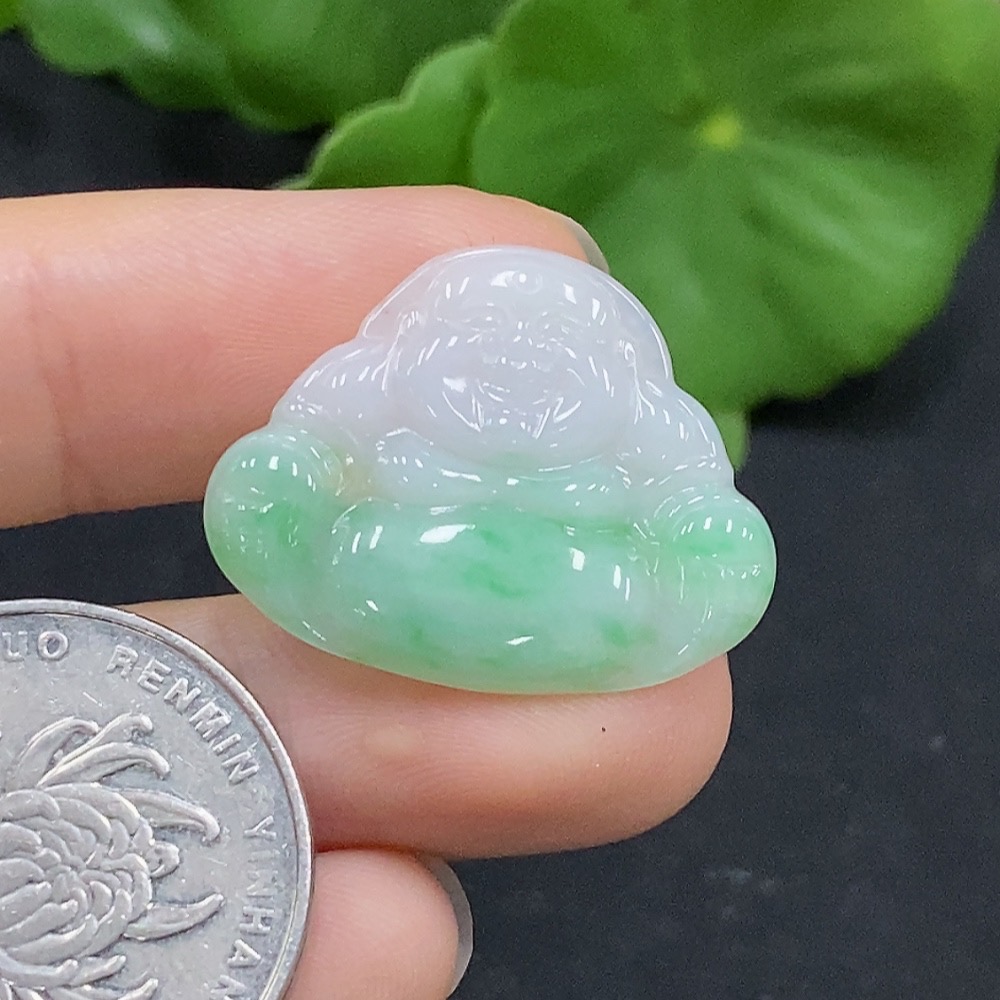 F32786863 Jadeite Buddha Inlay Piece Total Weight Approx. 2.07g