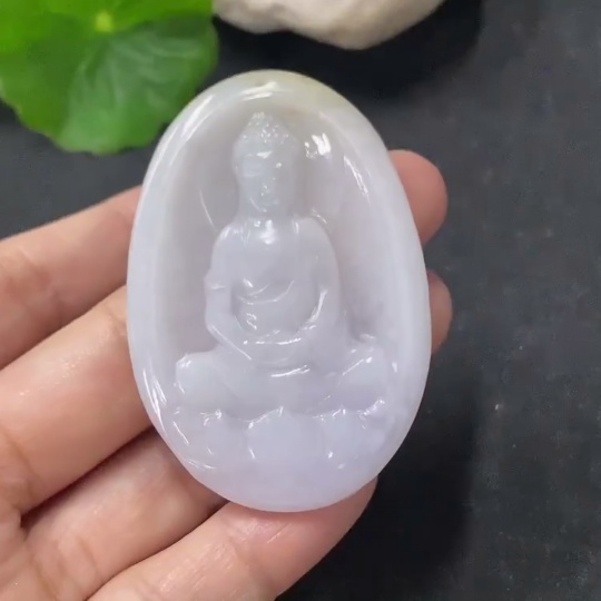 F33887929 Jadeite Pendant Buddha Plaque Total Weight Approx. 17.98g