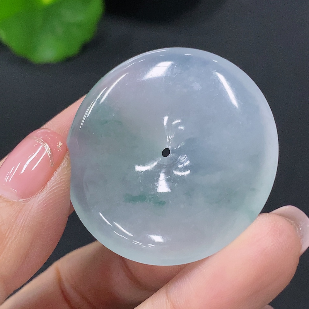 F29320445 Jadeite Pendant Peace Ring Total Weight Approx. 16.7g