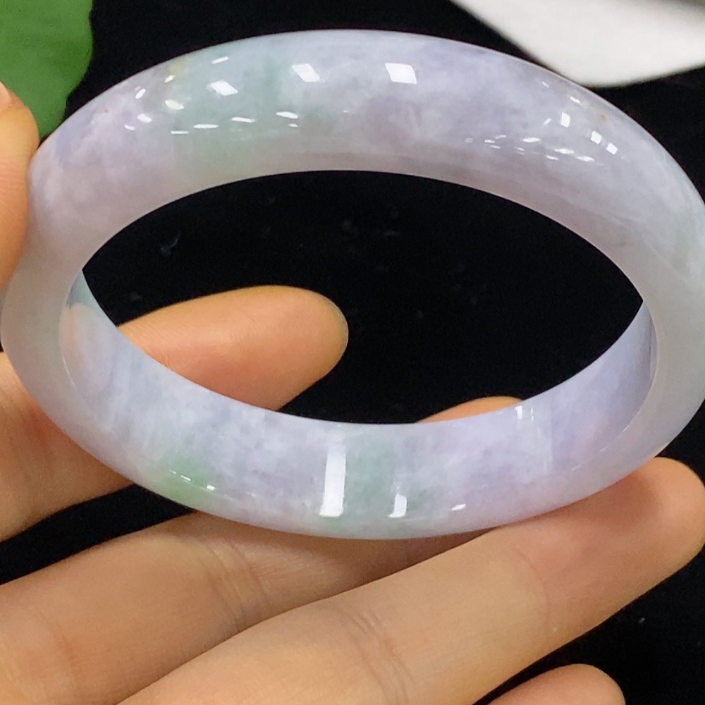 F35095060 Jadeite Round Bangle Size 54.7 Total Weight Approx. 49.39g
