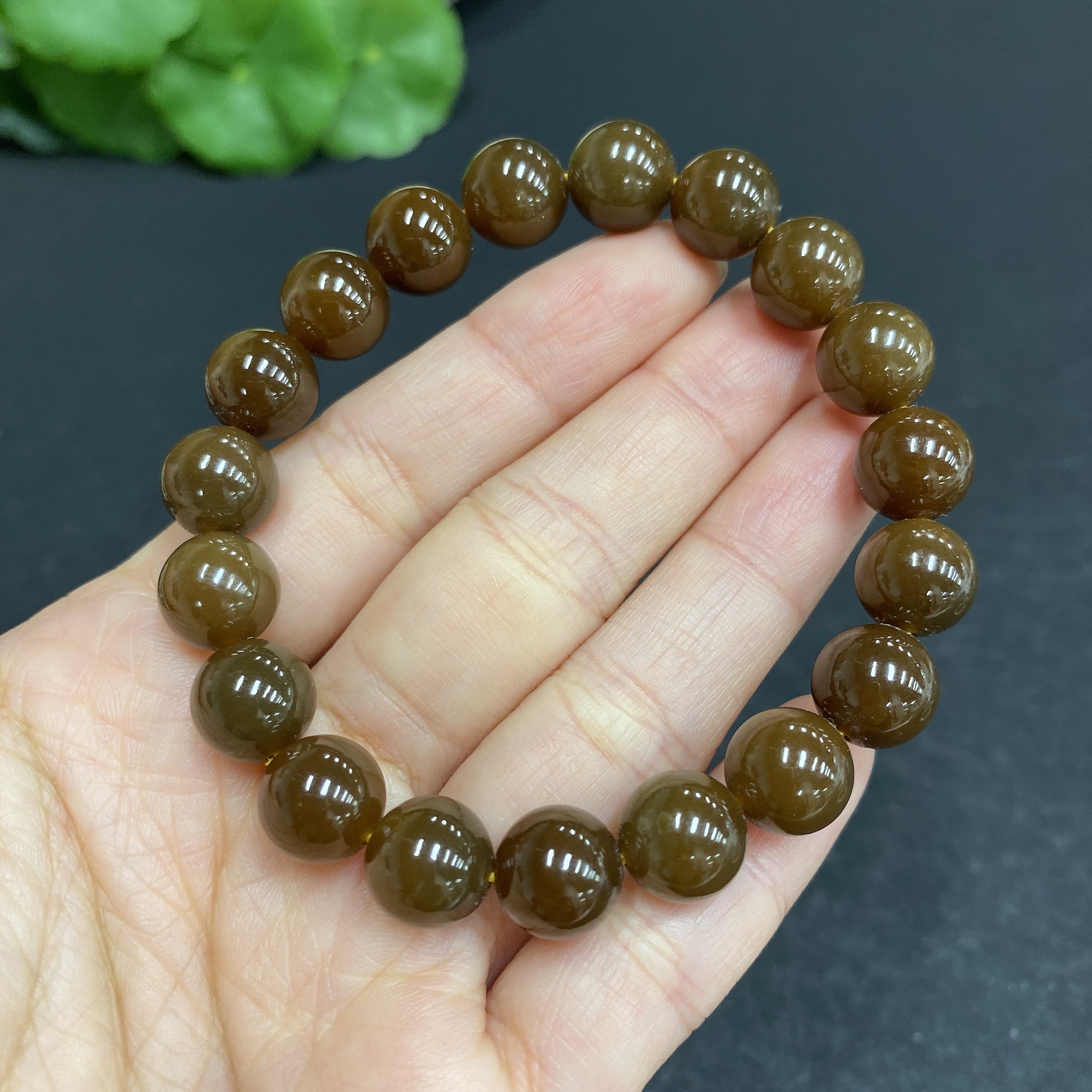 H33902730 Hetian Jade Bracelet Approx. 9.5mm Total Weight Approx. 26.8g