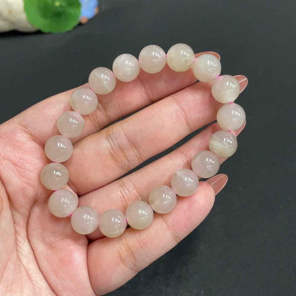 H34973220 Hetian Jade Bracelet, Approx. 9.7 mm, Total Weight Approx. 28.6g