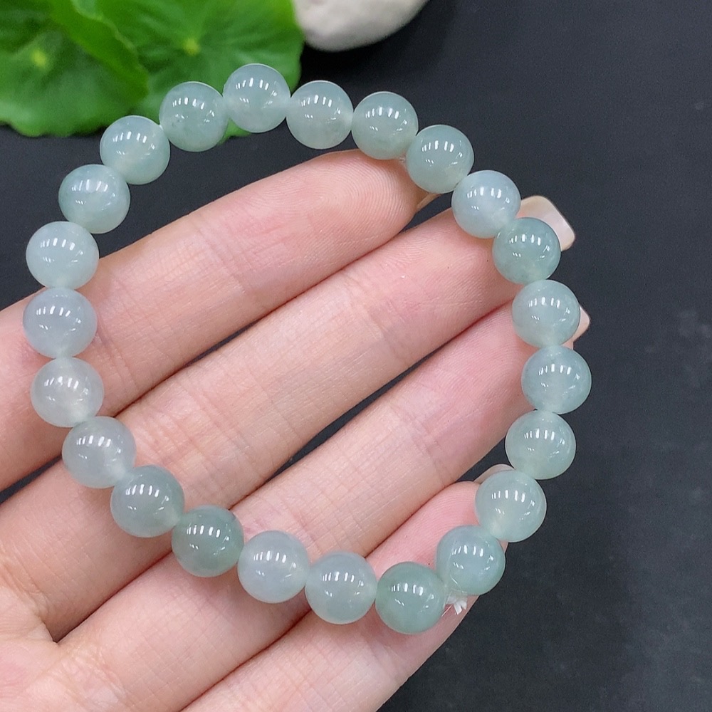 F27144480 Jadeite Bracelet Approx 7.7mm Total Weight About 20g