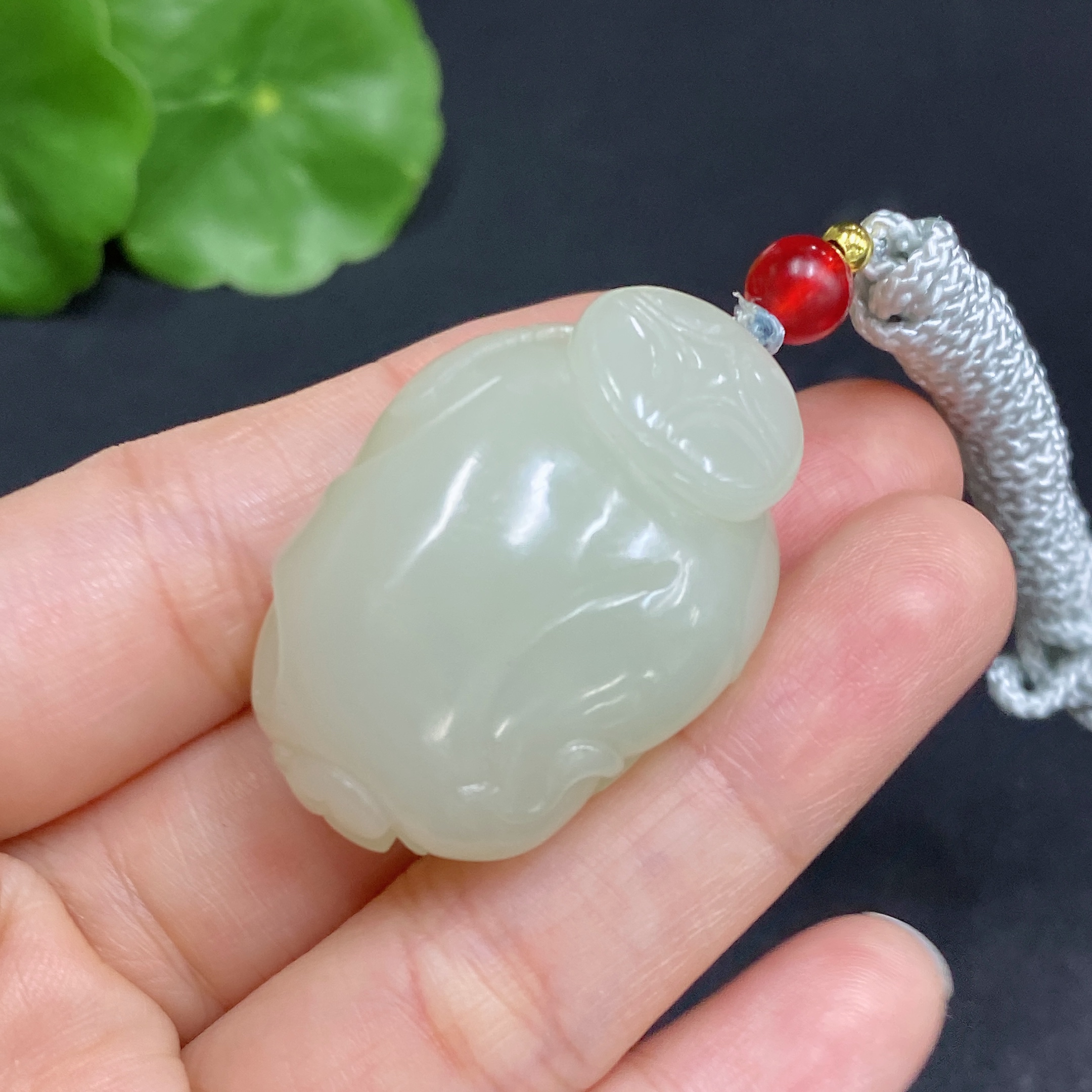 H31666738 Hetian Jade Pendant Buddha Total Weight Approx. (with rope) 22.9g