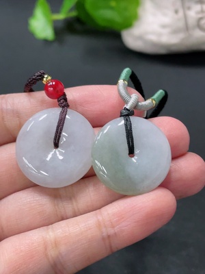 F33935300 Jadeite Safety Button Pendant